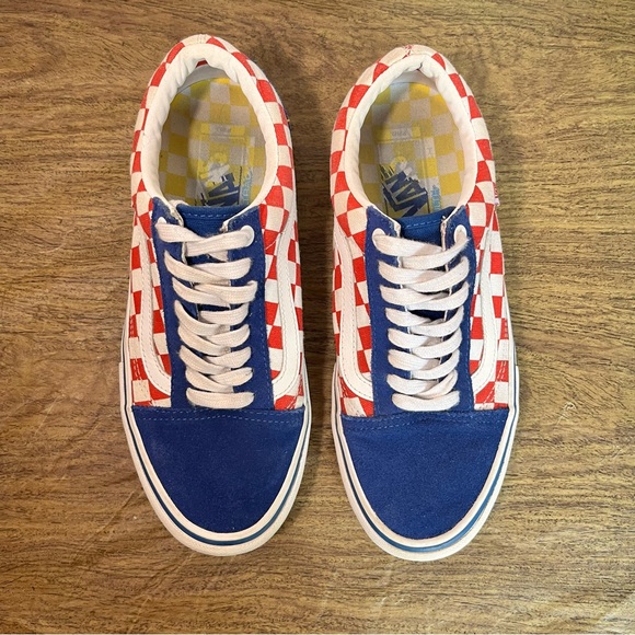 Vans Old Skool Pro Checkered Red White Blue Checkerboard Size 7.5 - Picture 3 of 12